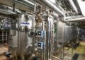 FAUDI Anschwemmfilteranlage für die Salzlake von Mozzarella in Produktionshalle