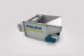 Inclined belt filter with FAUDI logo grey background for cleaning of cooling lubricants