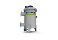 Rückspülfilter mit FAUDI Logo, freistehend