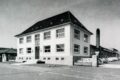 Black and white photo of the old company building in 1938 of the company FAUDI
