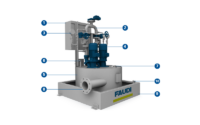 Aufbau FAUDI Rückpumpstationen- Lösung, um den automatisierten Rücktransport von verschmutzten Kühlschmierstoffen und Spänen von der Werkzeugmaschine zur Filteranlage zu gewährleisten