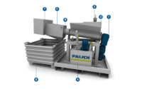 FAUDI screw presses in the recovery of recyclable materials, dewatering, de-oiling